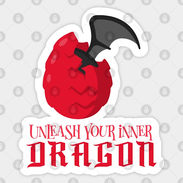 Unleash Your Inner Dragon Sticker by Sugarpink Bubblegum Designs